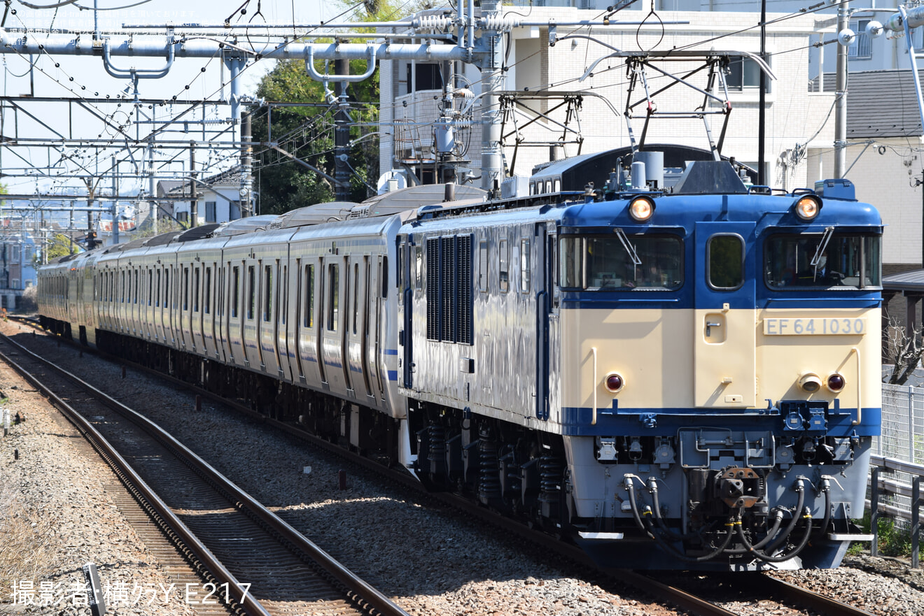 【JR東】E217系クラY-24編成が長野総合車両センターへ配給輸送の拡大写真