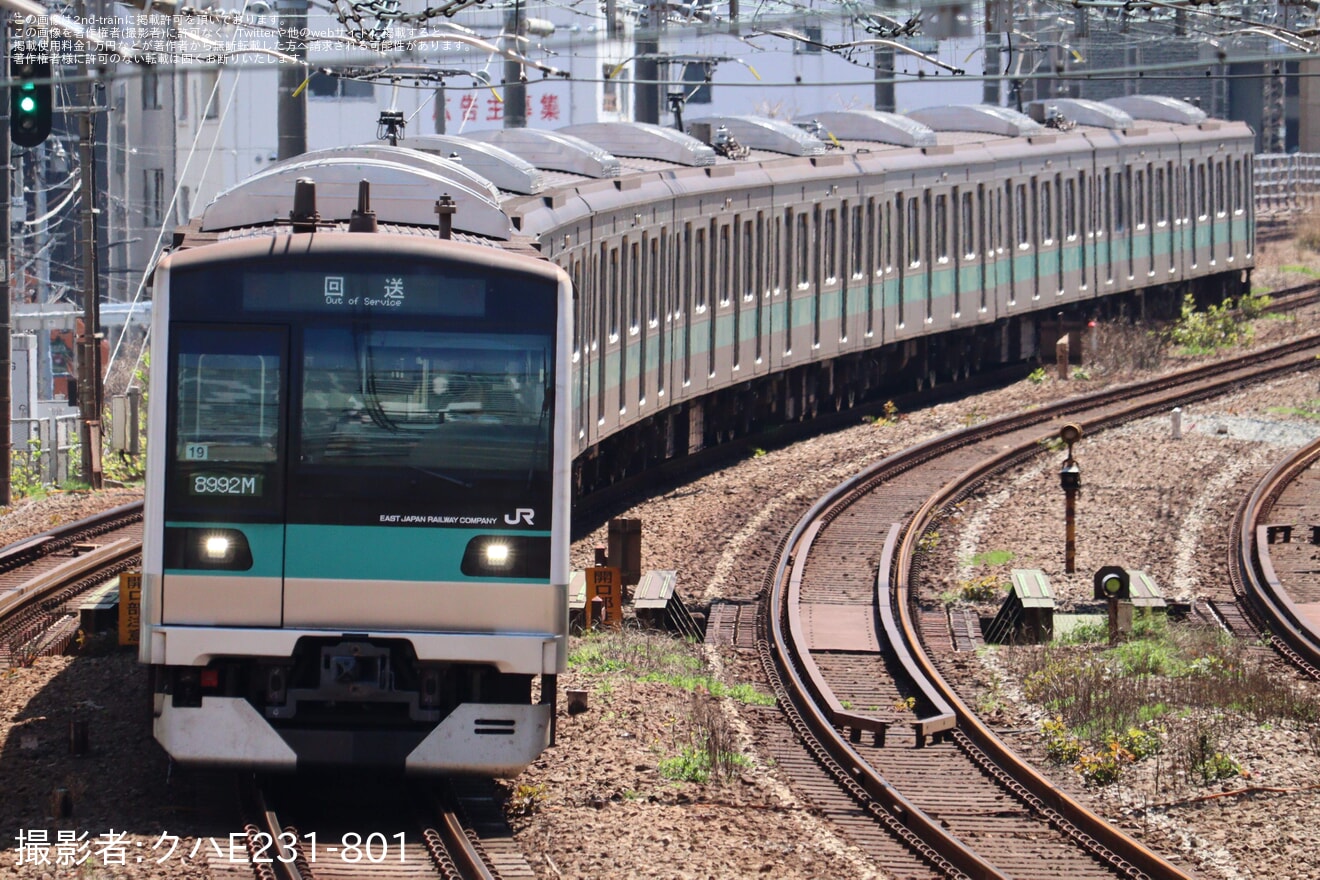【JR東】E233系マト19編成 東京総合車両センター出場の拡大写真