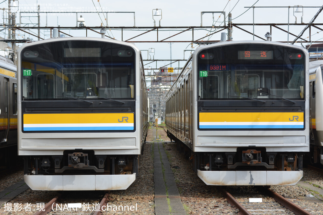 【JR東】鶴見線用205系T19編成国府津車両センターから返却回送の拡大写真