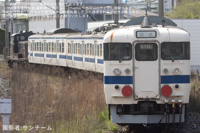 【JR九】415系Fo117編成が小倉総合車両センターへ廃車回送を不明で撮影した写真