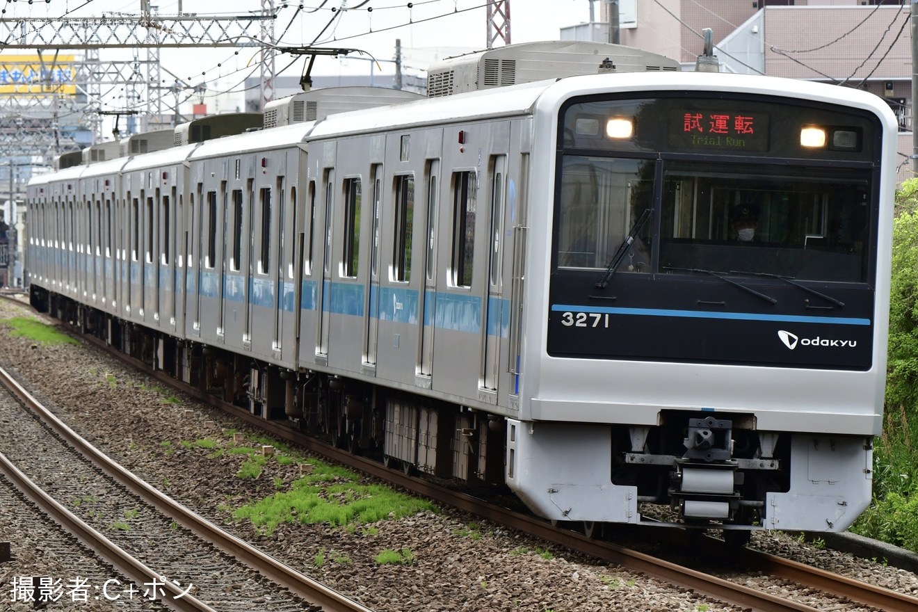 【小田急】3000形3271F(3271×6)車輪交換試運転(20240412)の拡大写真