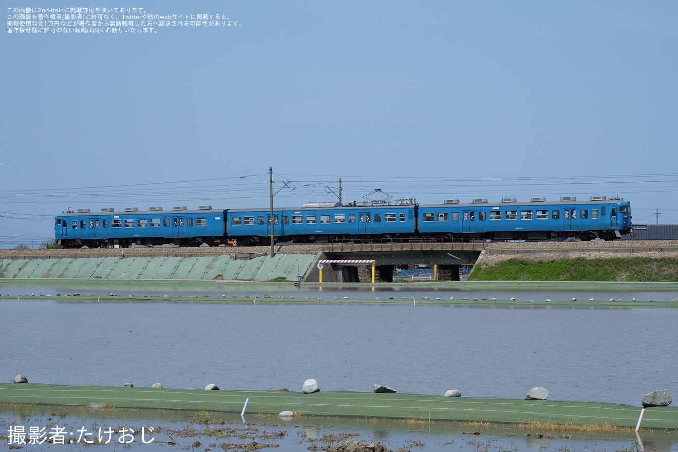 【あい鉄】鉄道ファン有志による413系AM05編成を使用した団臨(20240414)の拡大写真