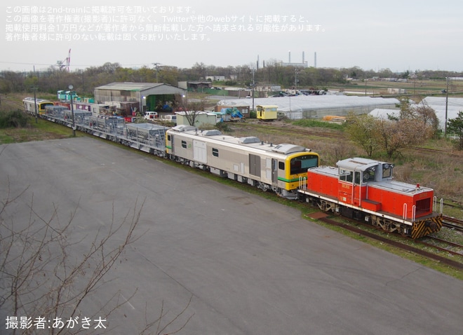 【JR東】GV-E197系TS07編成が新潟トランシスから陸送済を不明で撮影した写真