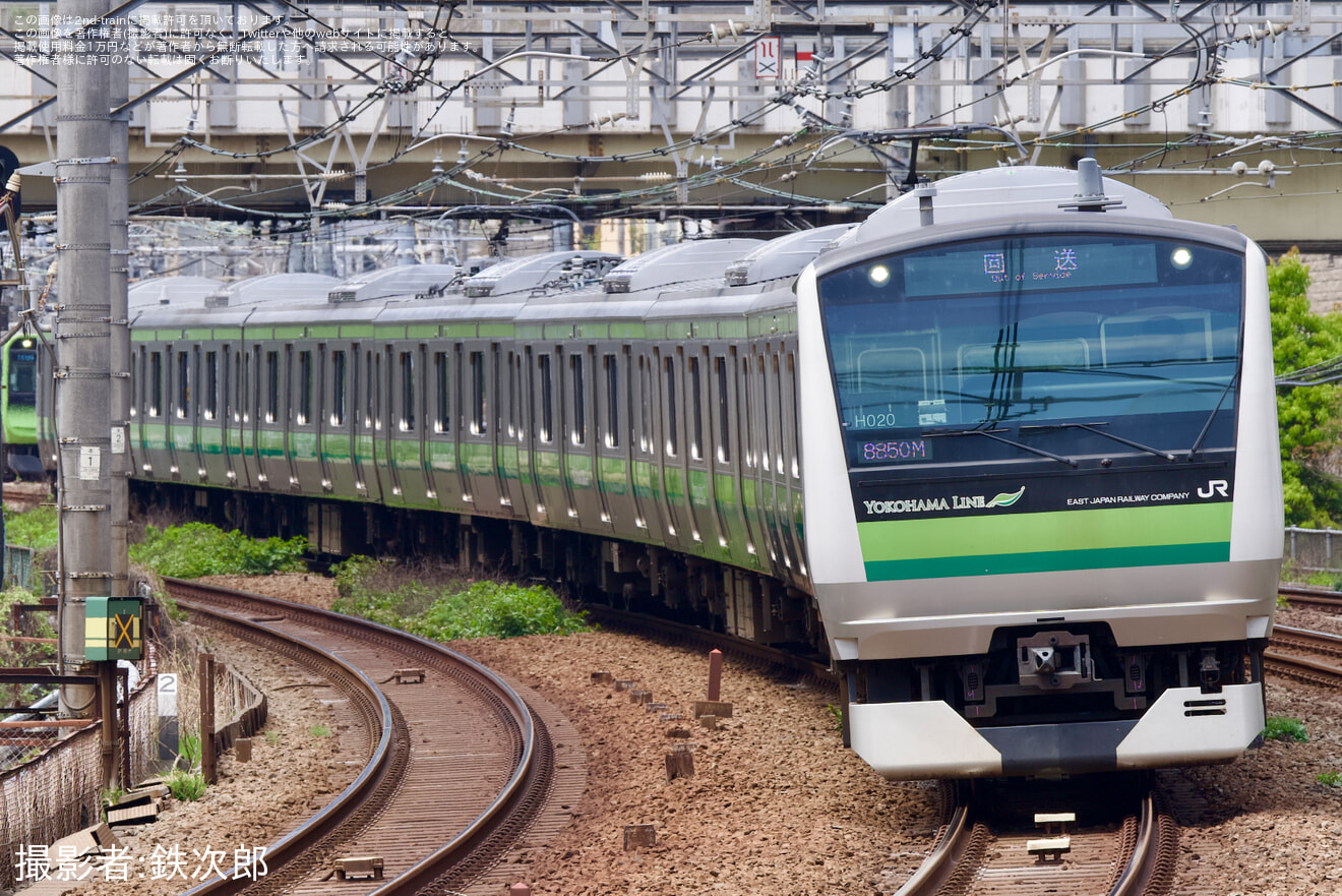 【JR東】E233系クラH020編成東京総合車両センター出場回送の拡大写真