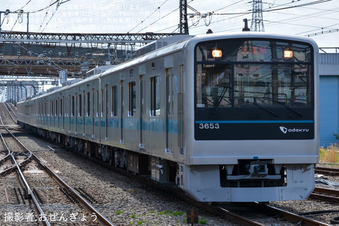 【小田急】3000形3653F(3653×8)全般検査明け試運転を海老名駅で撮影した写真