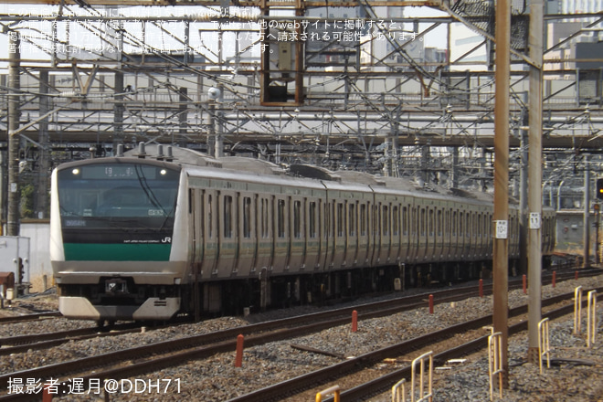 【JR東】E233系ハエ137編成東京総合車両センター入場回送を与野駅で撮影した写真