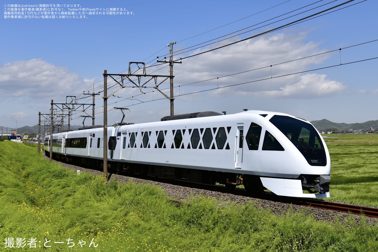【東武】N100系スペーシアXのN101Fが佐野線・伊勢崎線への拡大写真