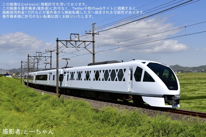 【東武】N100系スペーシアXのN101Fが佐野線・伊勢崎線へを不明で撮影した写真