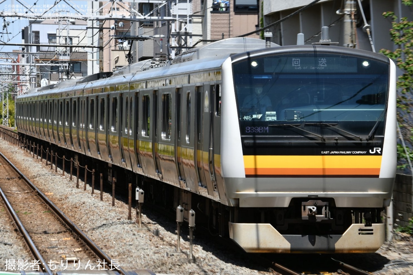 【JR東】E233系N5編成東京総合車両センター入場回送の拡大写真