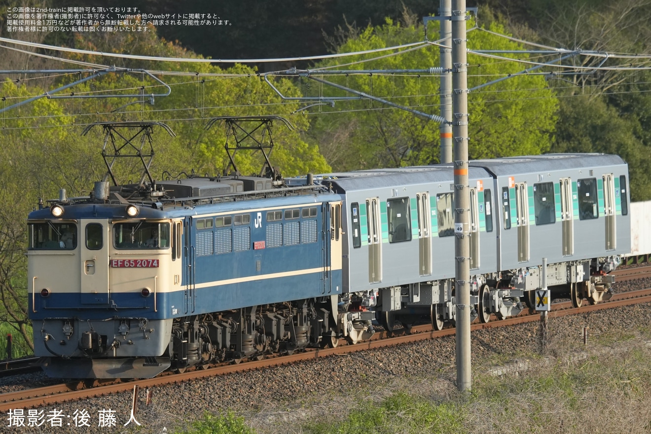 【横市交】10000形(10141F) 中間車増結用2両出場甲種輸送の拡大写真