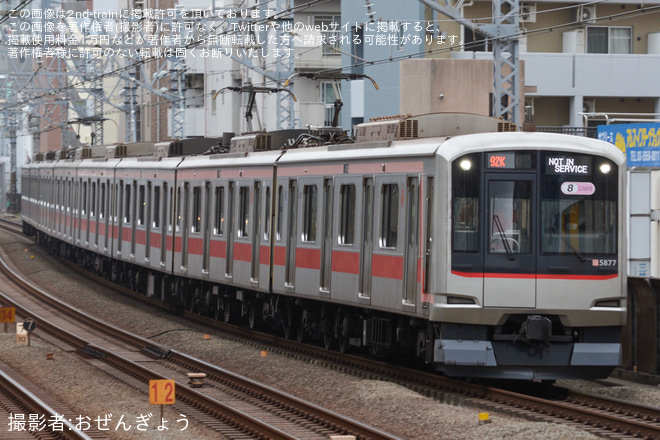 【東急】5050系5177F 検測装置取り外しに伴う確認試運転を武蔵小杉駅で撮影した写真