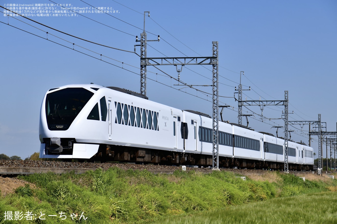 【東武】N100系スペーシアXのN101Fが佐野線・伊勢崎線への拡大写真