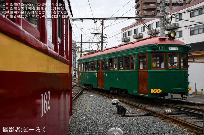 【阪堺】鉄道ファンの有志による貸切列車が阪堺モ161形162号車で運転