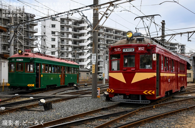 【阪堺】鉄道ファンの有志による貸切列車が阪堺モ161形162号車で運転