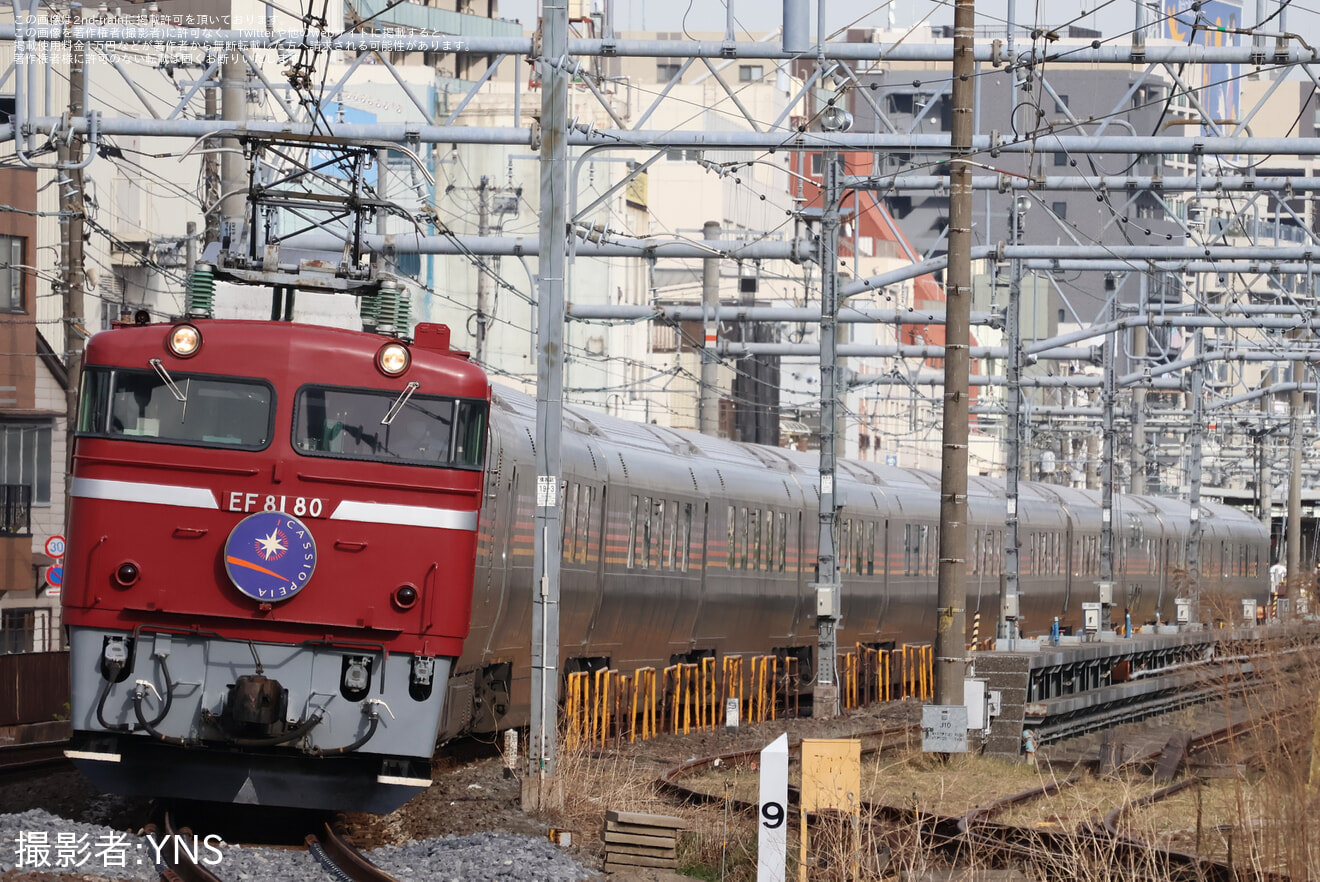 【JR東】EF81-80牽引盛岡行き「カシオペア紀行」運転(20240420)の拡大写真