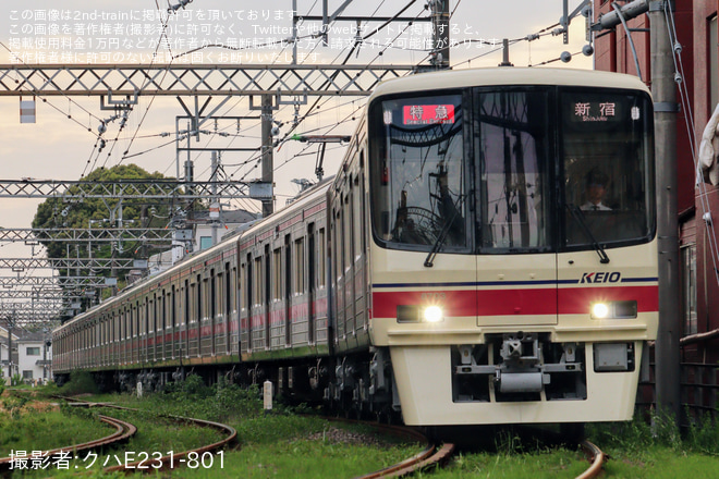 【京王】東京競馬開催に伴う臨時列車を運転を東府中～府中競馬正門前間で撮影した写真