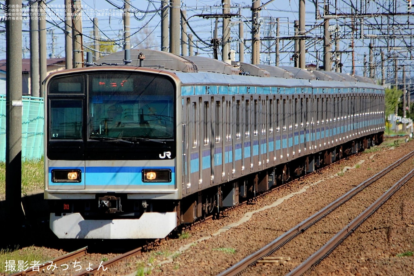 【JR東】E231系K7編成秋田総合車両センター構内試運転の拡大写真