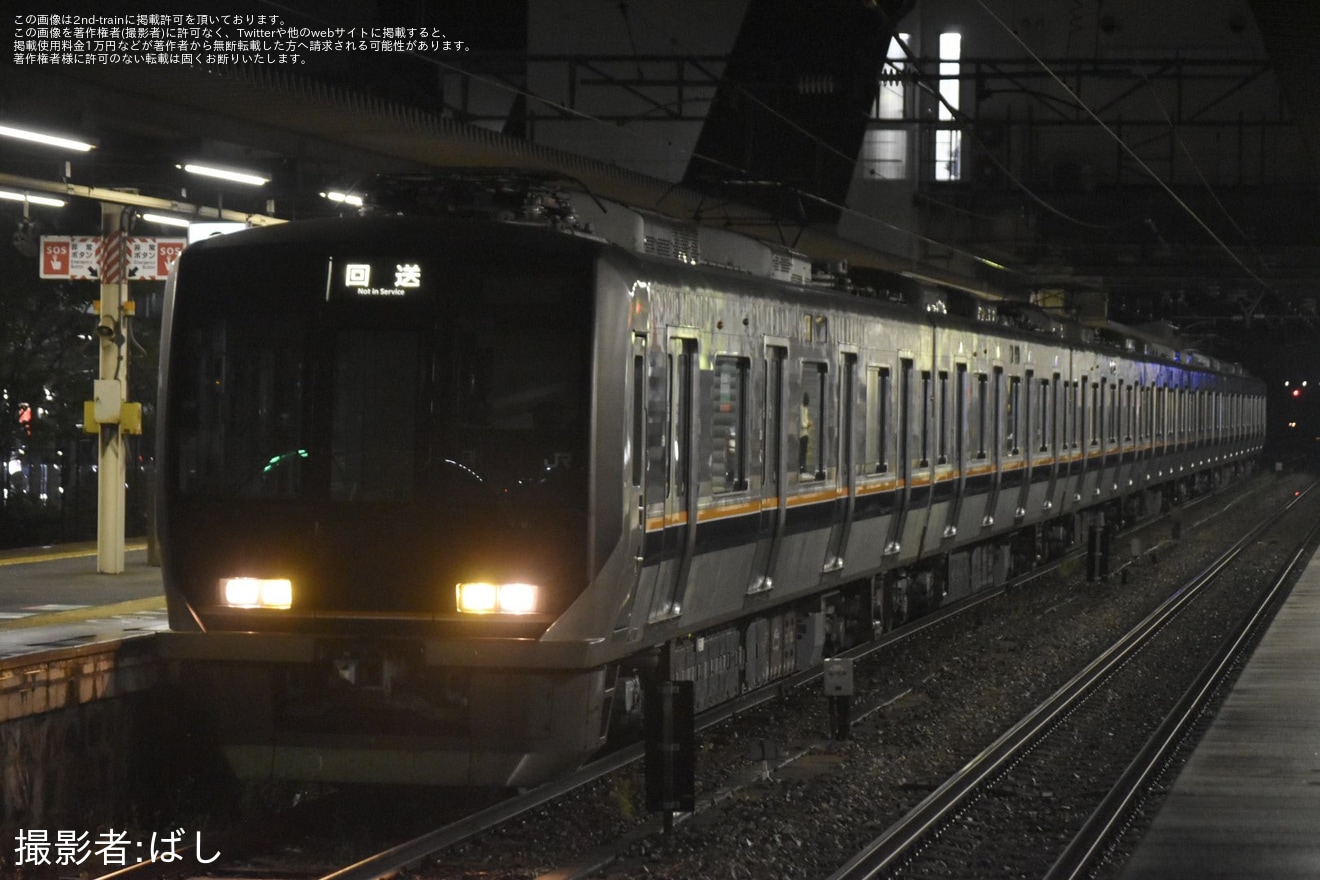 【JR西】321系D1編成網干総合車両所本所出場回送の拡大写真
