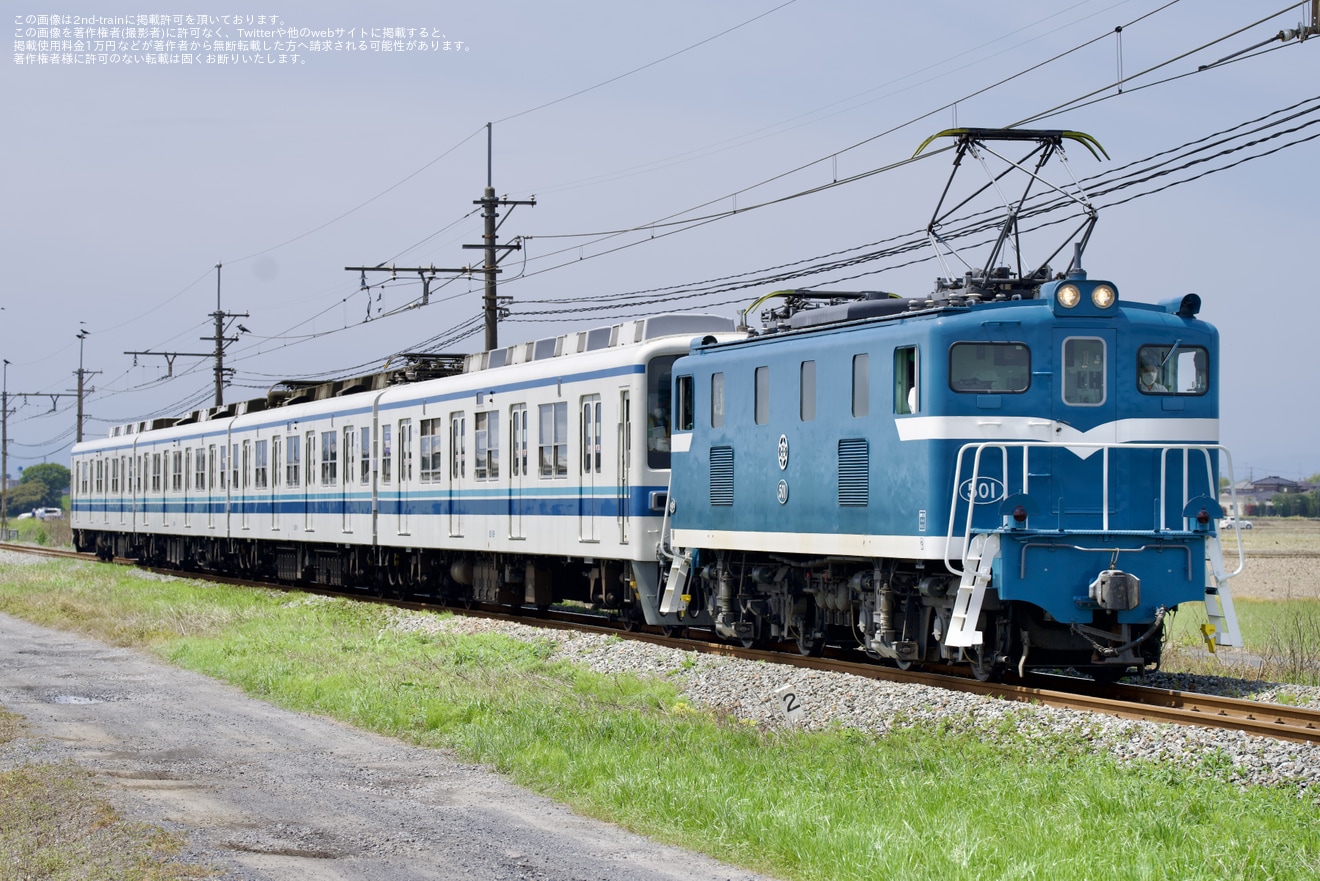 【東武】デキ牽引による8000系81119F南栗橋工場入場回送の拡大写真
