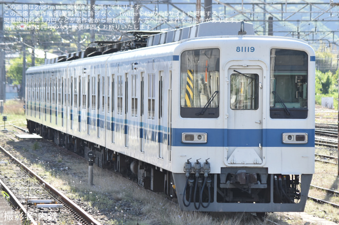 【東武】8000系81119F 寄居へ回送を寄居駅で撮影した写真