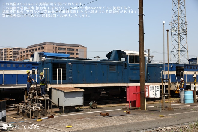 【神奈臨】D504が川崎貨物内で入換