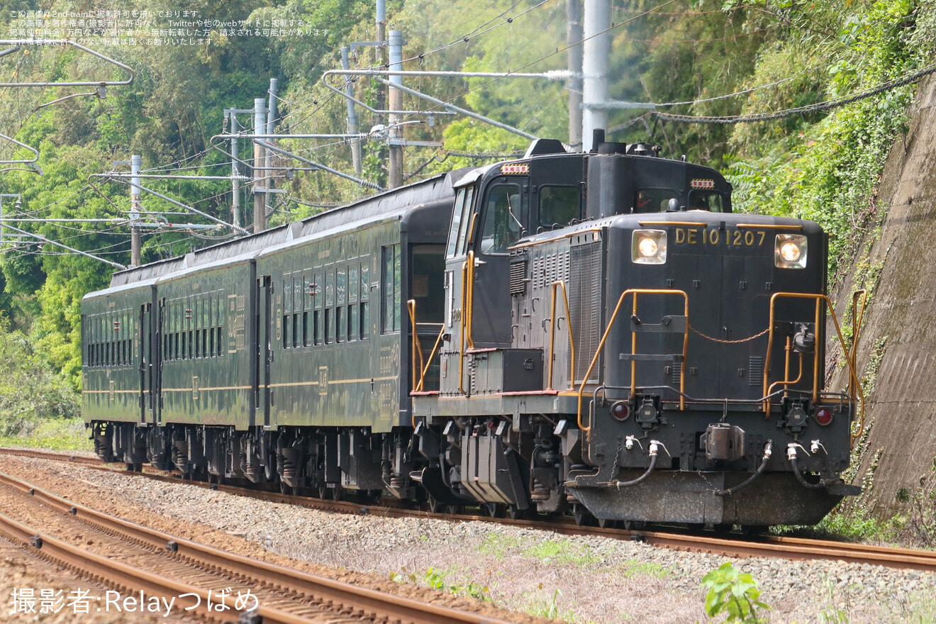 【JR九】「SL人吉」用50系客車が熊本操から竹下小まで回送の拡大写真