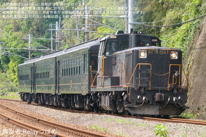 【JR九】「SL人吉」用50系客車が熊本操から竹下小まで回送を不明で撮影した写真