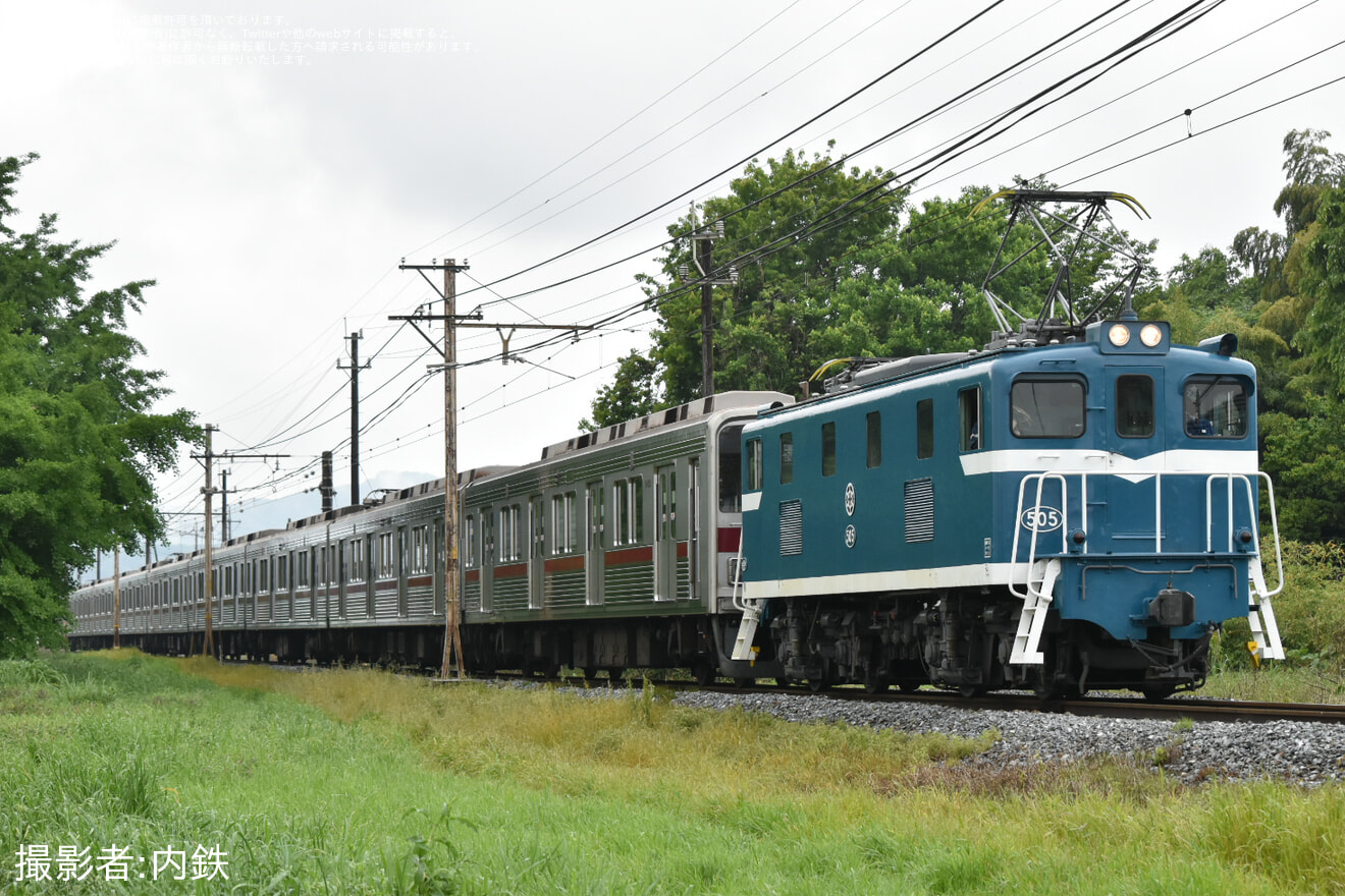 【東武】9000系9105F南栗橋工場入場回送の拡大写真