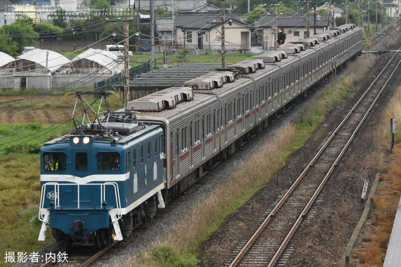 【東武】9000系9105F南栗橋工場入場回送の拡大写真