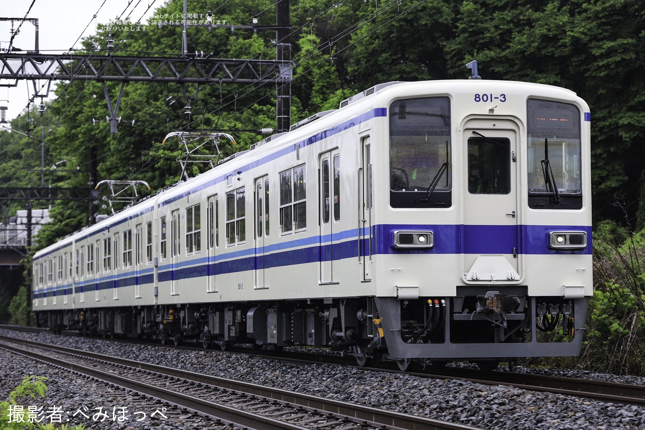 【東武】800型801F出場試運転の拡大写真