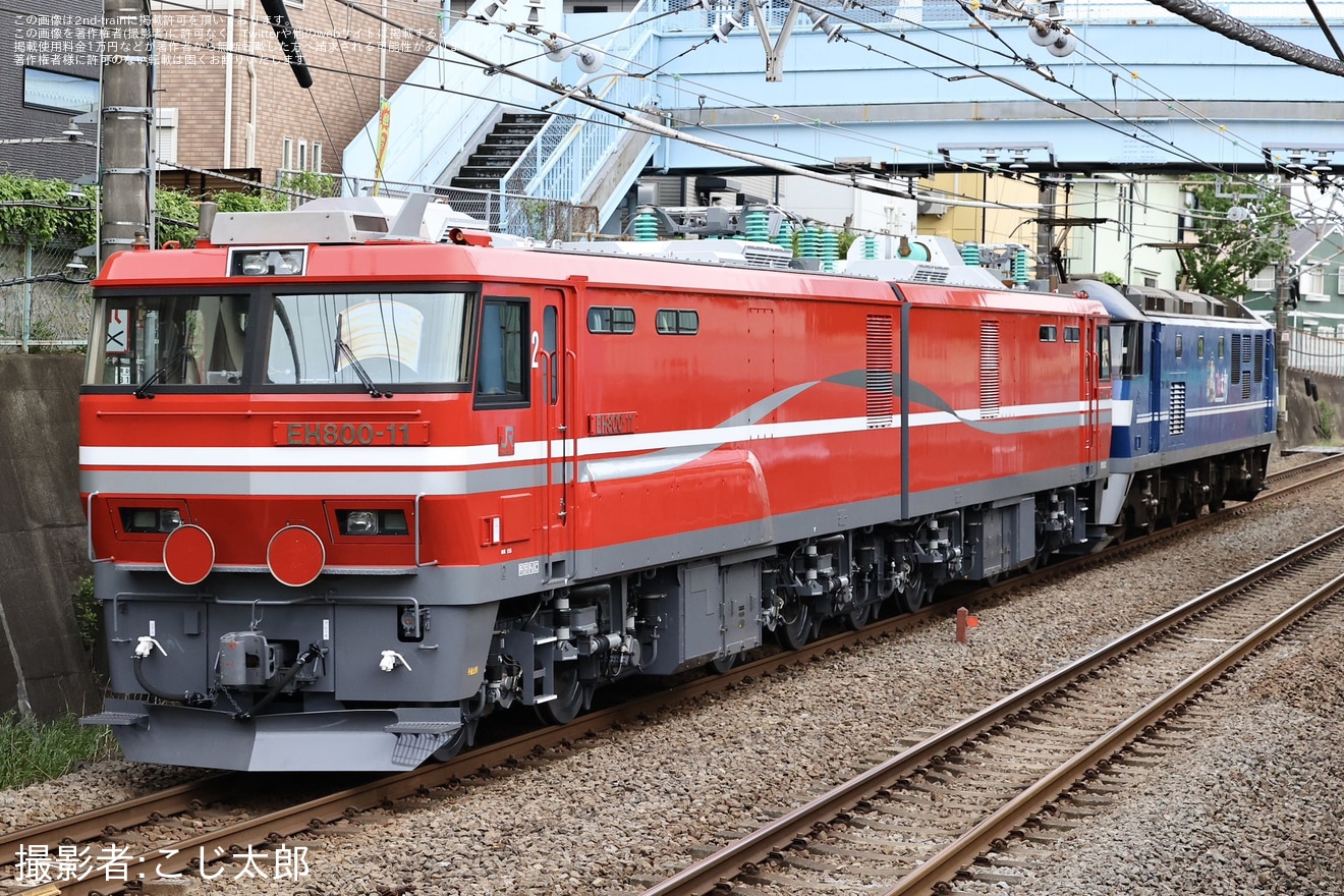 【JR貨】EH800-11大宮車両所出場の拡大写真