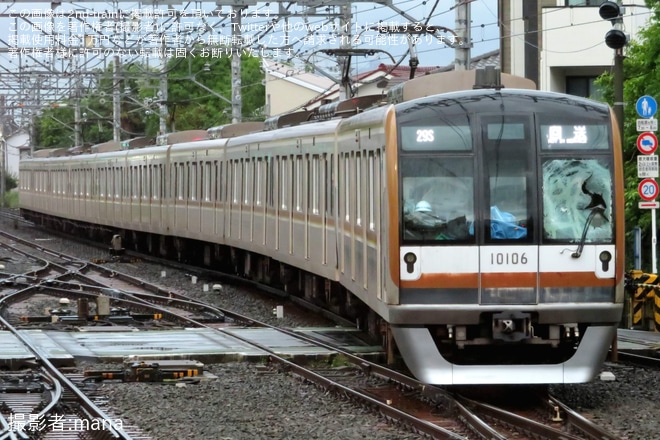 【メトロ】10000系10106F 人身事故に伴う臨時回送を清瀬駅で撮影した写真