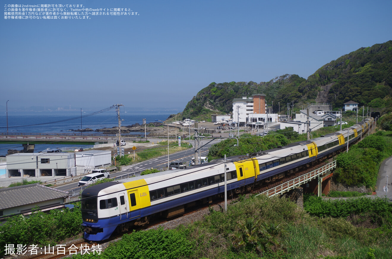 【JR東】255系Be-01編成使用の特急「新宿さざなみ1号・4号」 運行の拡大写真
