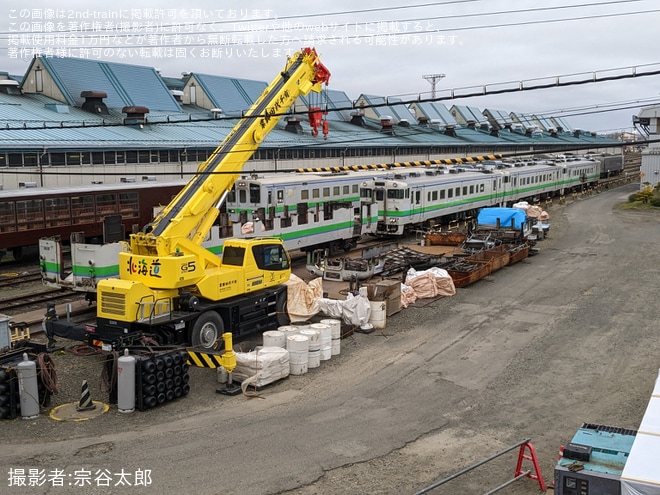 【JR北】キハ40-1818が釧路運輸車両所で解体中を不明で撮影した写真