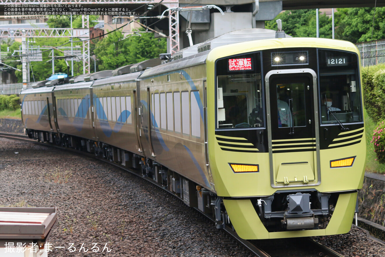 【泉北】前面だけ新デザインの12000系12021F千代田工場出場試運転の拡大写真