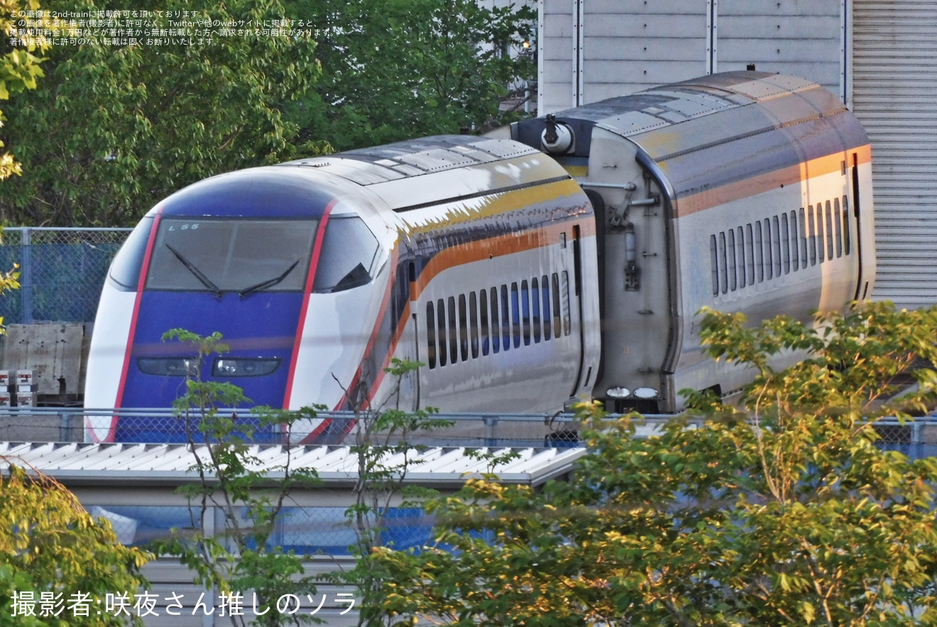 【JR東】E3系L55編成が新幹線総合車両センターの解体線への拡大写真