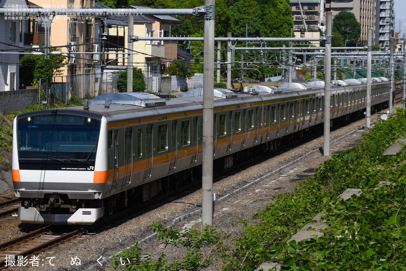 【JR東】E233系トタT4編成東京総合車両センター出場回送の拡大写真