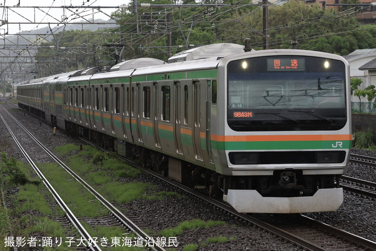 【JR東】E231系K-16編成大宮総合車両センター出場回送の拡大写真