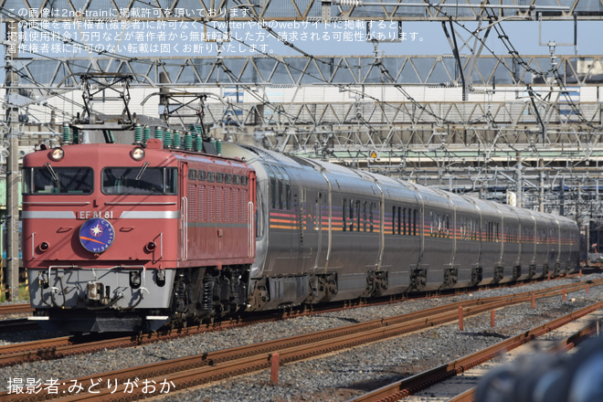 【JR東】EF81-81牽引盛岡行きカシオペア紀行運転(20240518)を蕨～南浦和間で撮影した写真