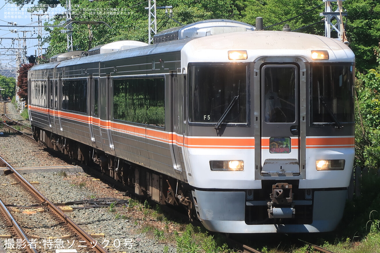 【JR海】373系使用の臨時急行「飯田線秘境駅号」運転(2024年5月)の拡大写真
