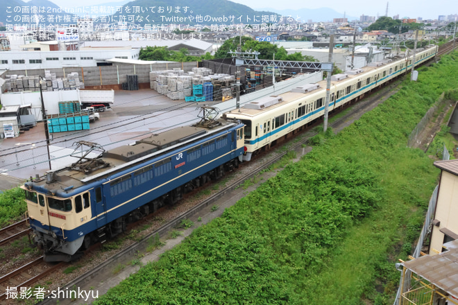 【小田急】8000形8261F(8261×6)西武鉄道譲渡甲種輸送を沼津～三島間で撮影した写真
