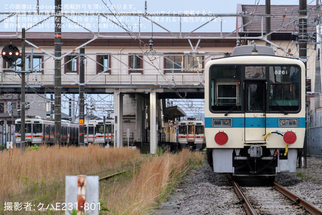 【小田急】8000形8261F(8261×6)西武鉄道譲渡甲種輸送を御殿場駅付近にてで撮影した写真