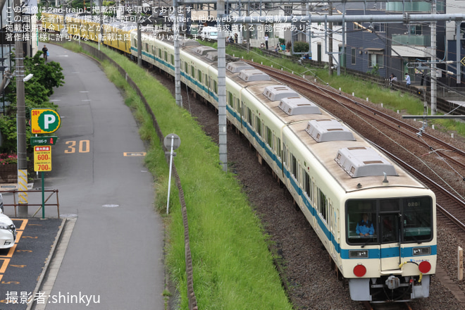 【小田急】8000形8261F(8261×6)西武鉄道譲渡甲種輸送(20日分)を新秋津～所沢間で撮影した写真