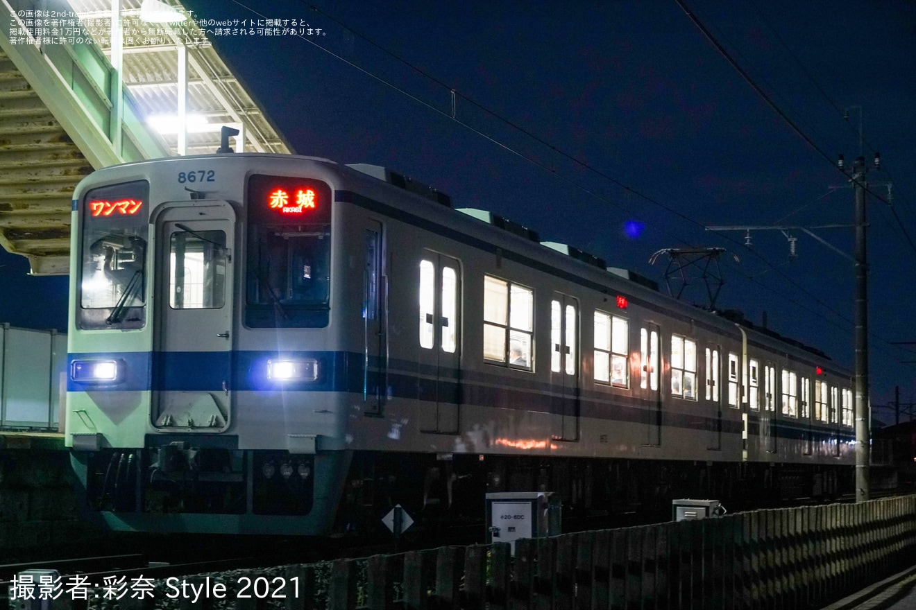 【東武】8000系8572Fが館林ローカルの運用に復帰の拡大写真