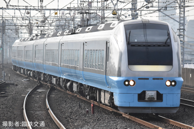 【JR東】E653系K71編成による集約臨運転を市川駅で撮影した写真