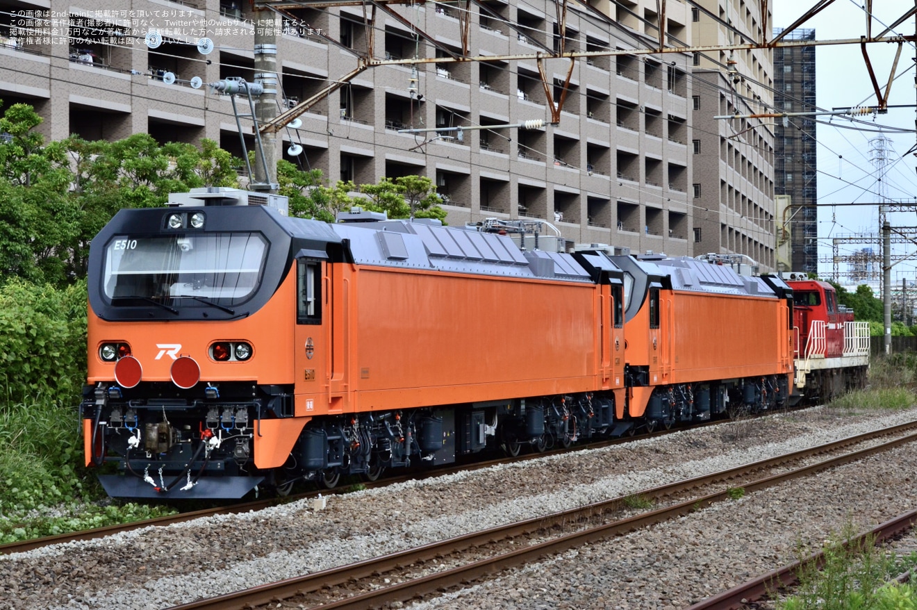【台鐵】E500型E507+E510 東芝府中出場 甲種の拡大写真