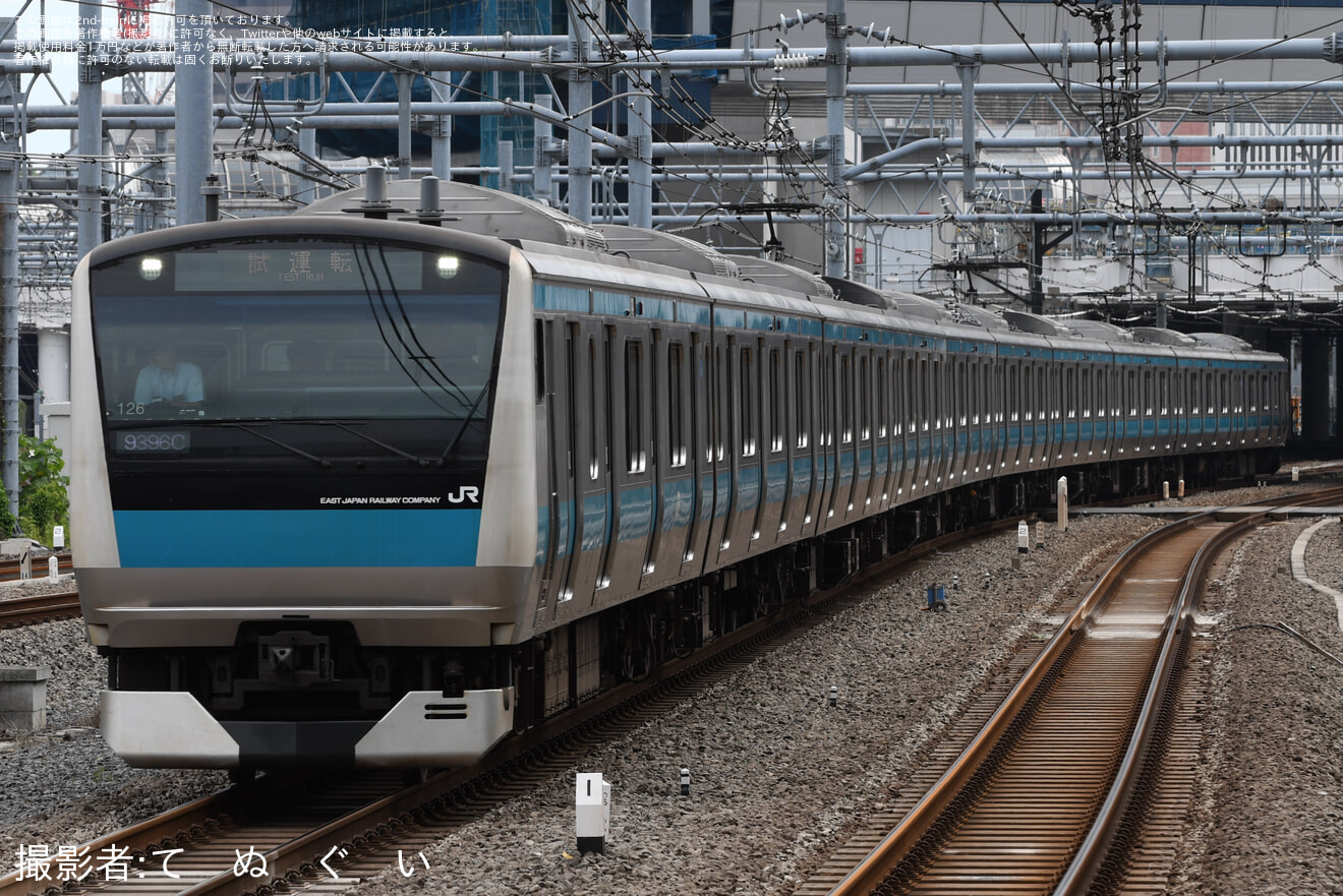 【JR東】E233系サイ126編成を使用した大田運輸区乗務員訓練の拡大写真