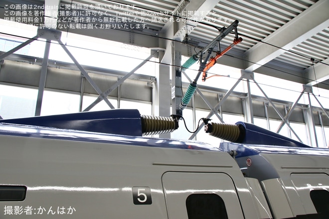 【JR西】500系V9編成博多総合車両所本所出場試運転を不明で撮影した写真