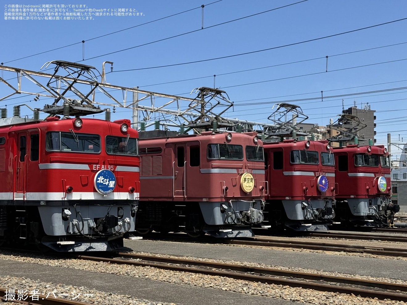 【JR東】尾久車両センター機関車撮影会『EF81形会』が開催(20240525)の拡大写真