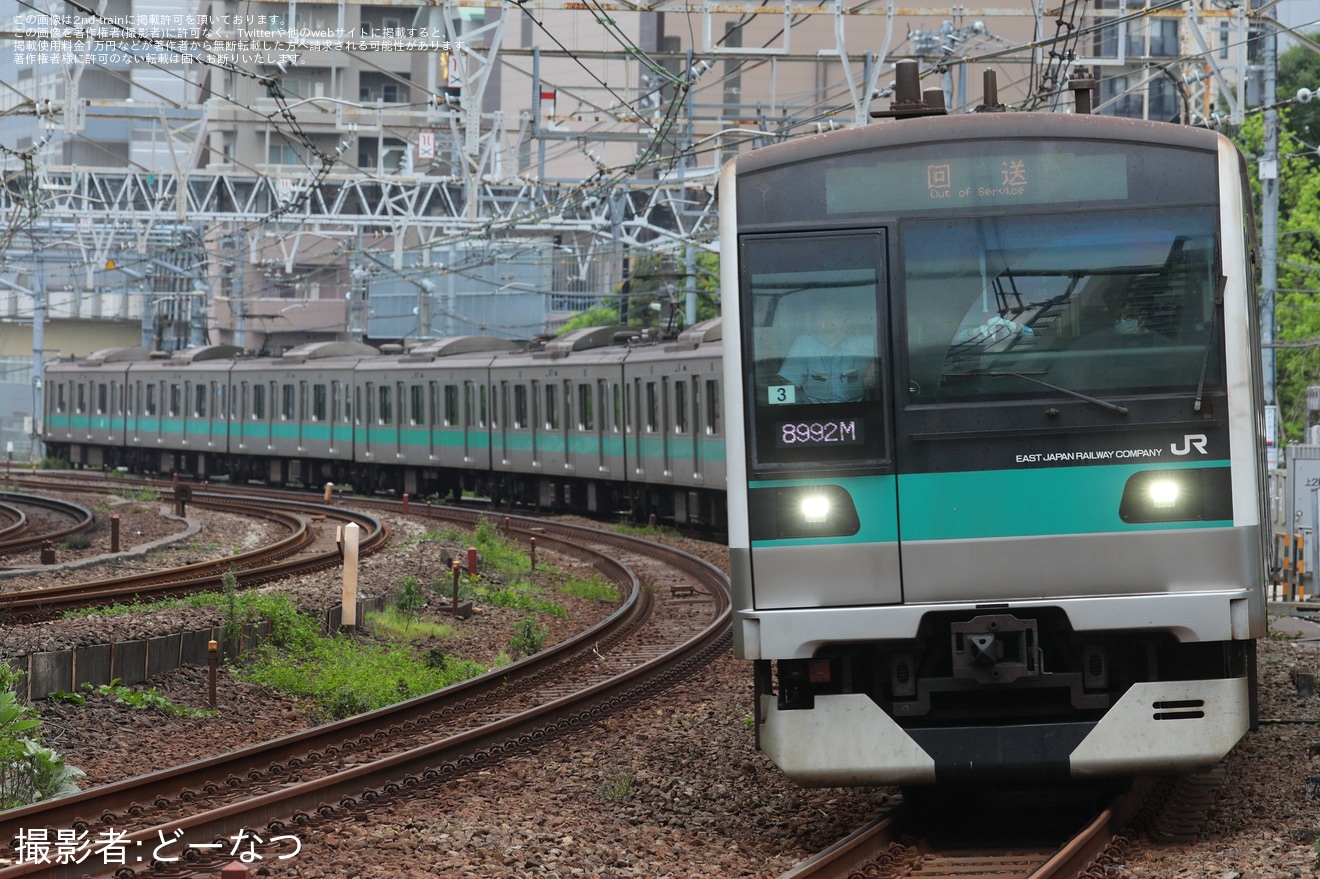 【JR東】E233系マト3編成東京総合車両センター出場回送の拡大写真